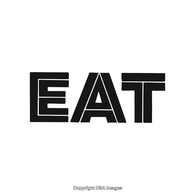 Creative Typography Design Featuring the Word 'Eat' in Bold Modern Font