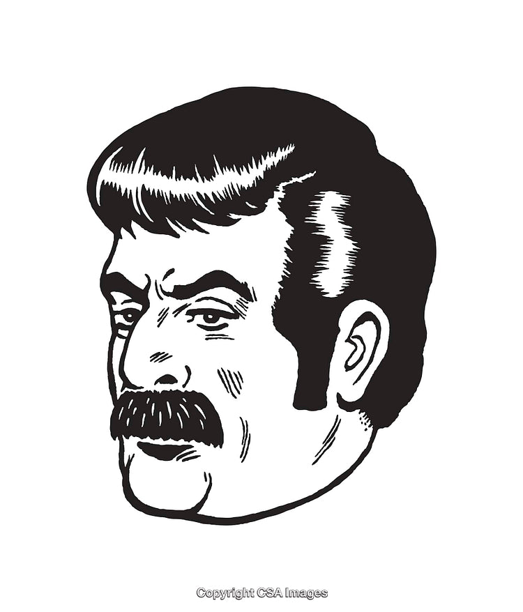 Black and White Line Art With Retro Character Design