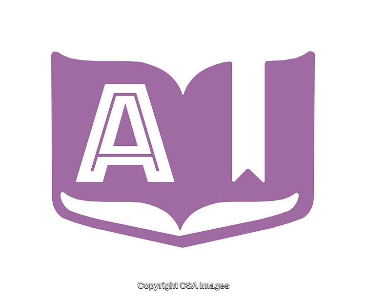Open Book Icon with Letter A in Purple Color Design