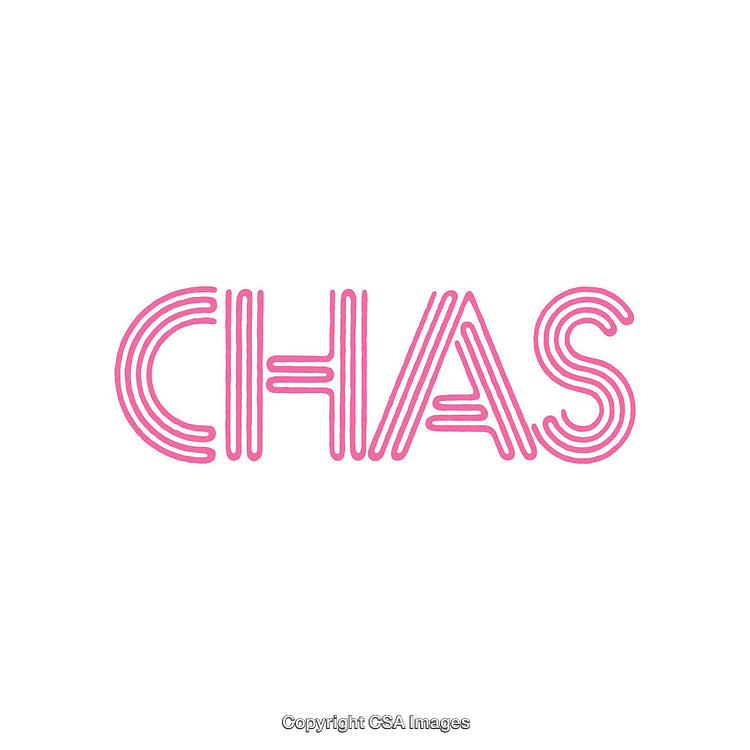 Pink Line Art Typography on White Background Design