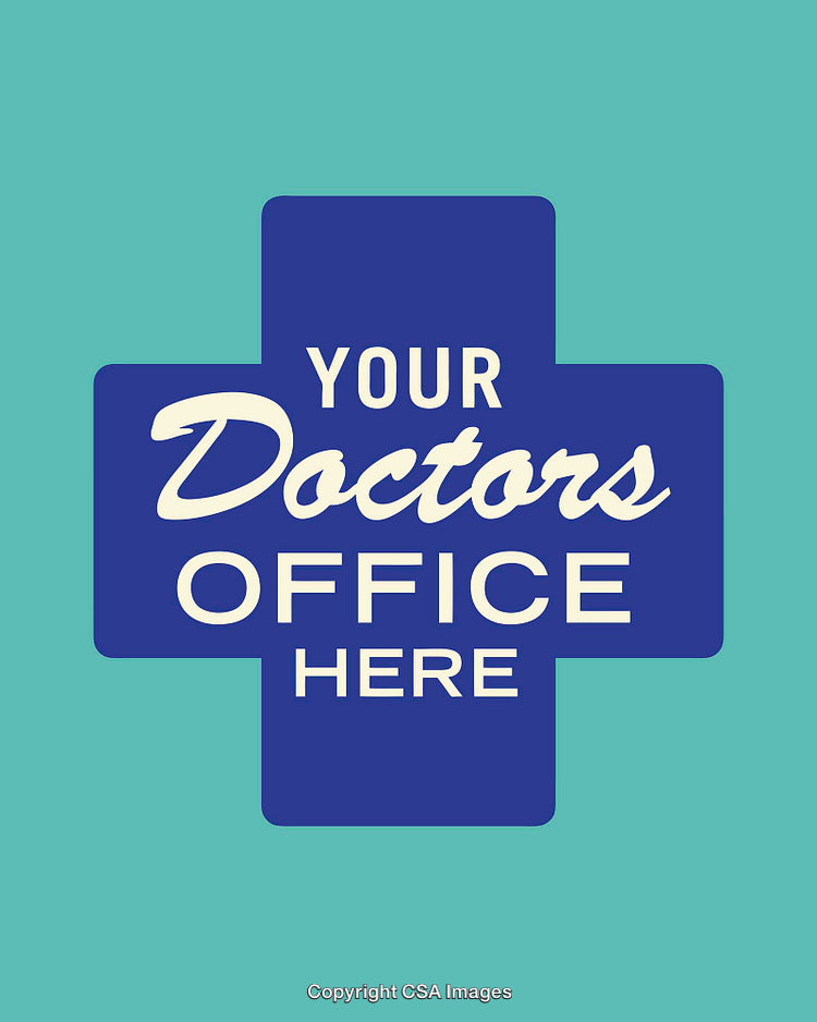 Customized Medical Office Sign Design with Bold Text and Logo