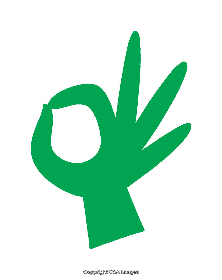 Green Hand Gesture Icon Perfect for Communication and Emotive Symbolism