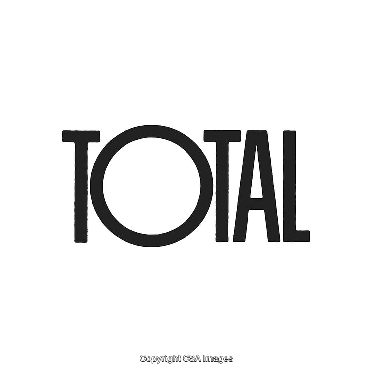 Creative Display of the Word 'Total' in Bold Artistic Typography