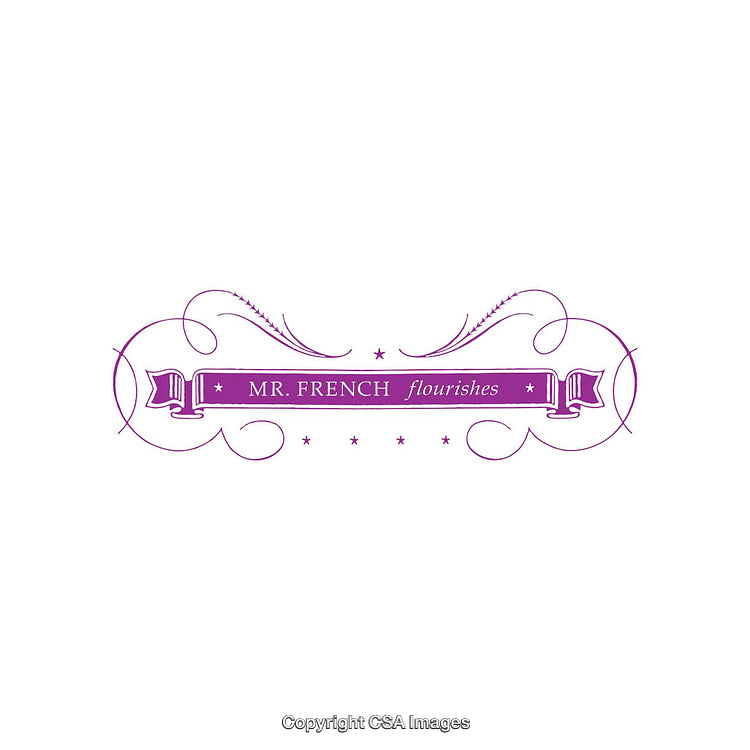 Elegant Purple Flourish Logo with Ornate Decorative Elements