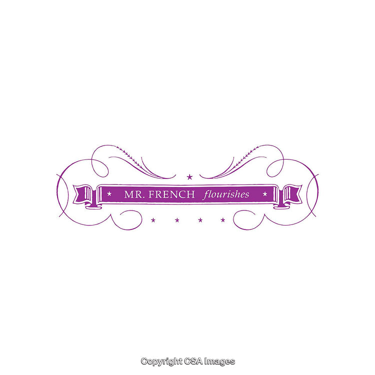 Elegant Purple Flourish Logo with Ornate Decorative Elements