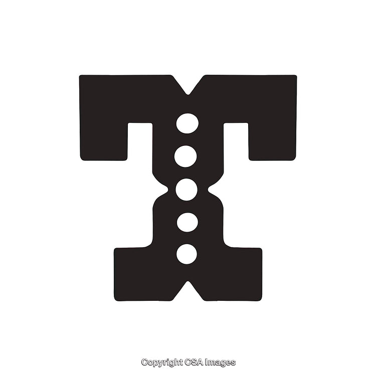 Minimalist Black Letter 'T' Logo on White Background