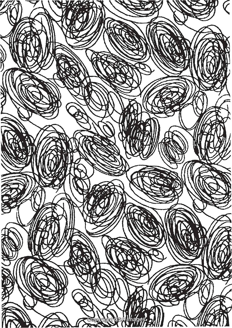 Intricate Black and White Abstract Spiral Pattern Design Background