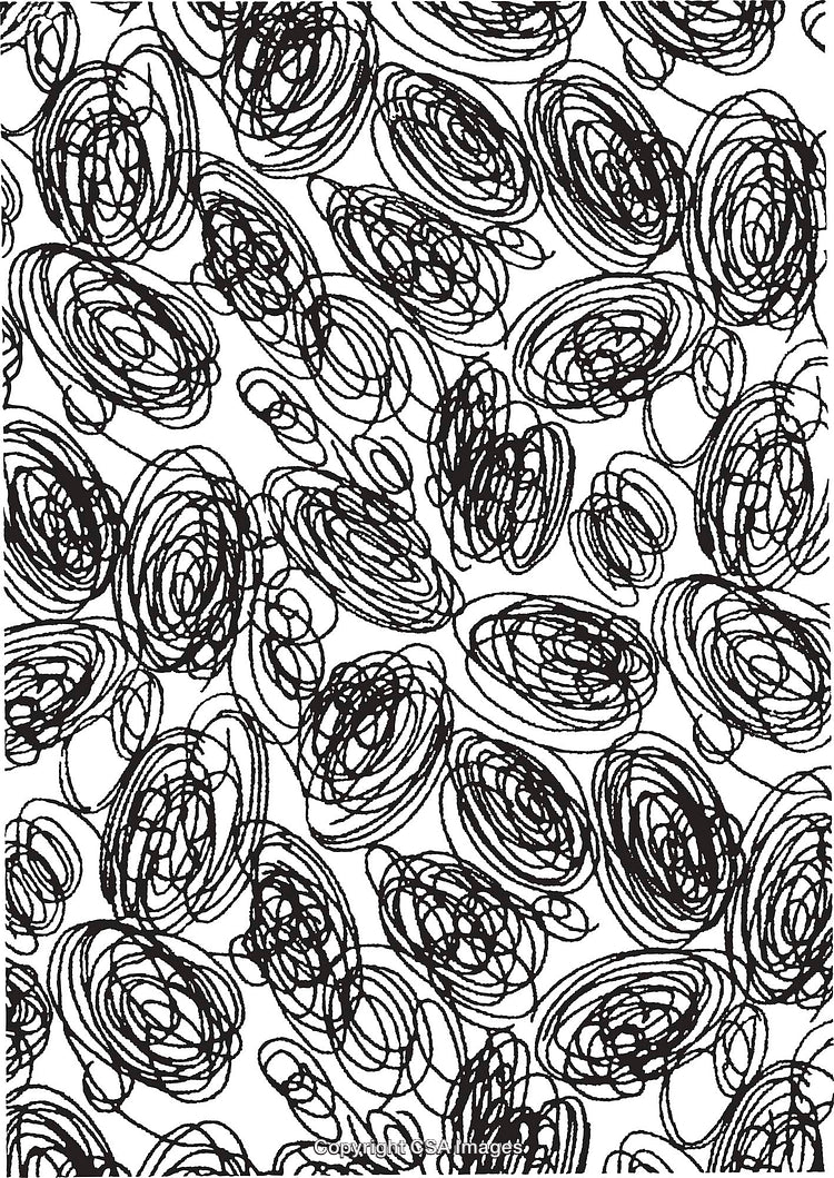 Intricate Black and White Abstract Spiral Pattern Design Background