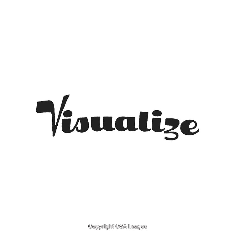 Creative Typography Design Featuring the Word 'Visualize' in Bold Style