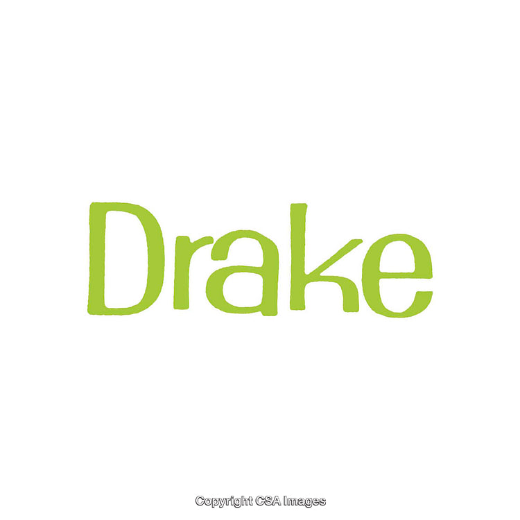 Green Text Logo Featuring the Word 'Drake' in Bold Typography