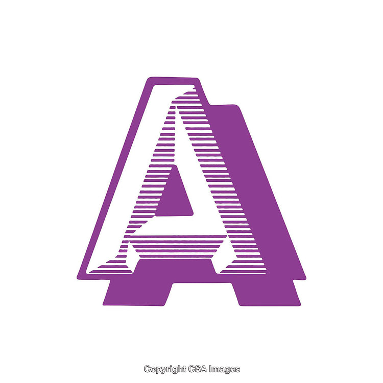 Purple Stylized Letter A with a Creative Modern Design