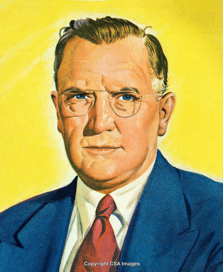 Vintage Portrait of a Man with Glasses in Formal Attire on Yellow