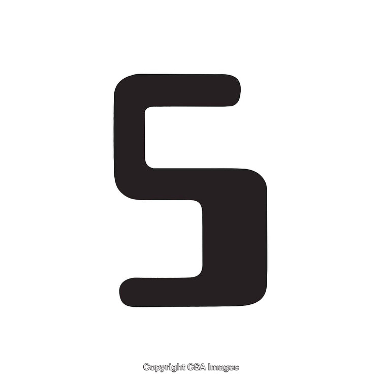 Bold Black Letter S on a Clean White Background