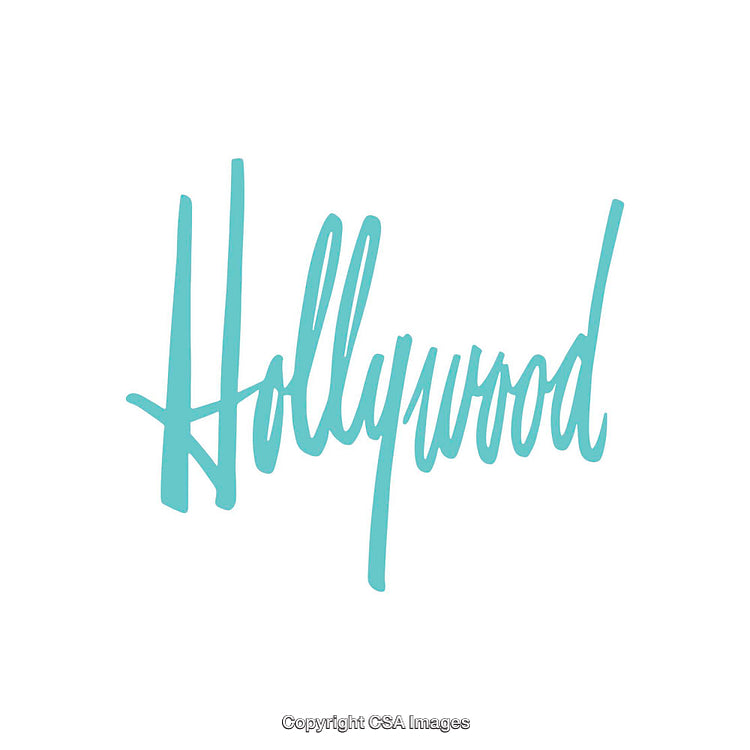 Stylish Hollywood Text Design in Bold Vibrant Typography Style