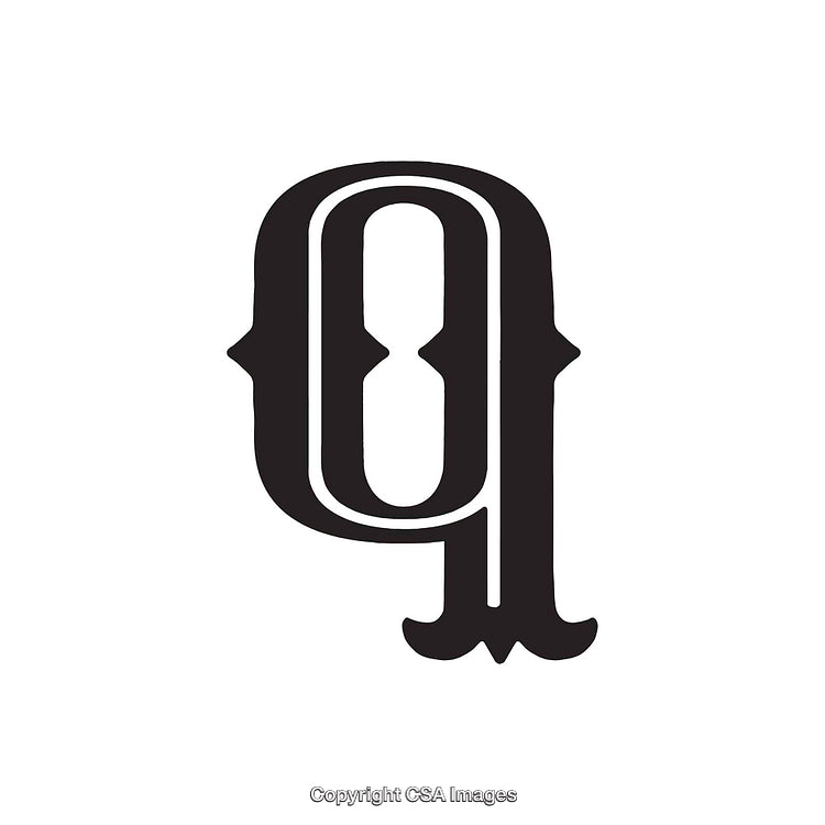 Artistic Representation of the Letter Q in Unique Typography Design