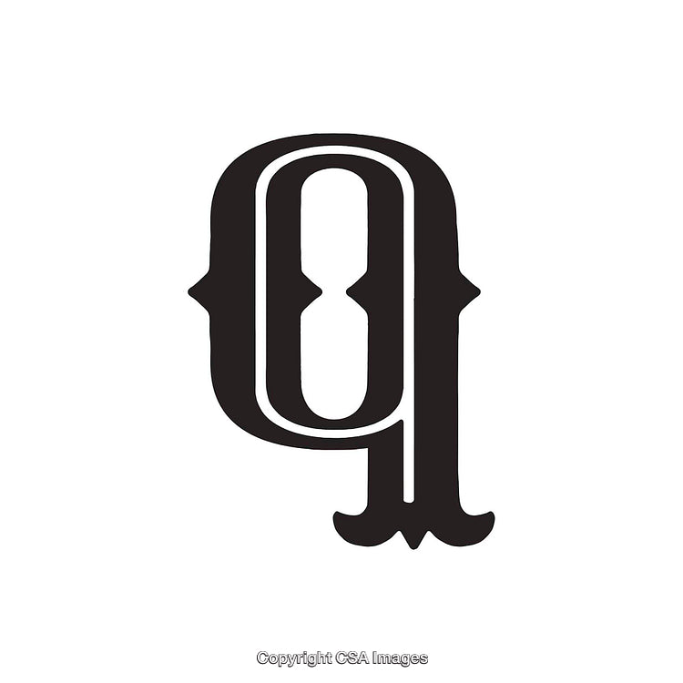 Artistic Representation of the Letter Q in Unique Typography Design