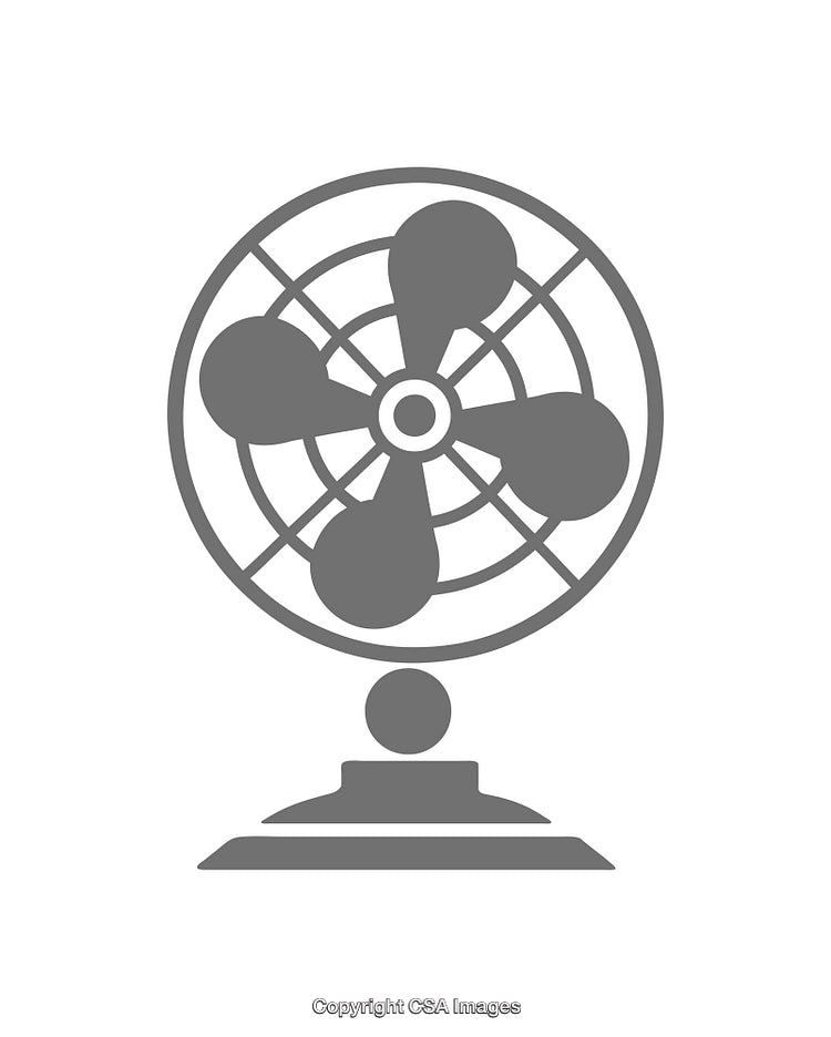 Icon of a Classic Standing Fan with Circular Blade Design