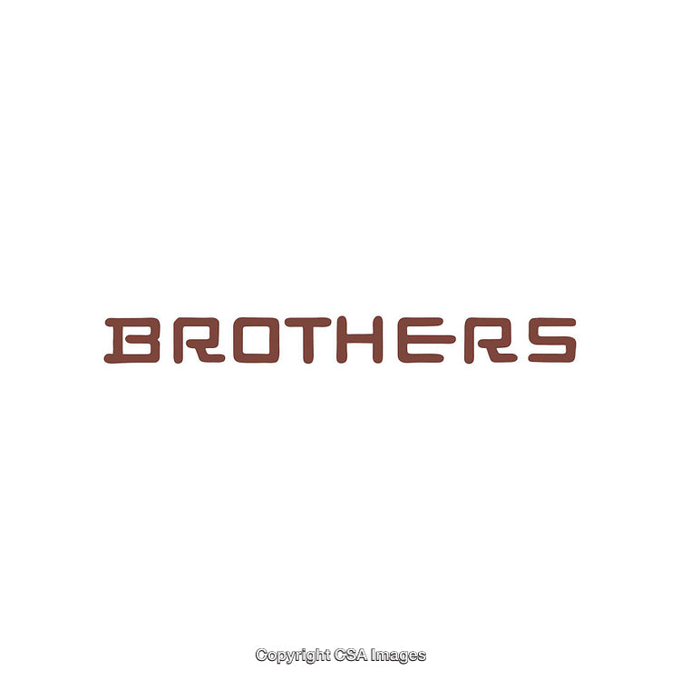 Stylized Brown Typography Displaying the Word 'Brothers' on White Background