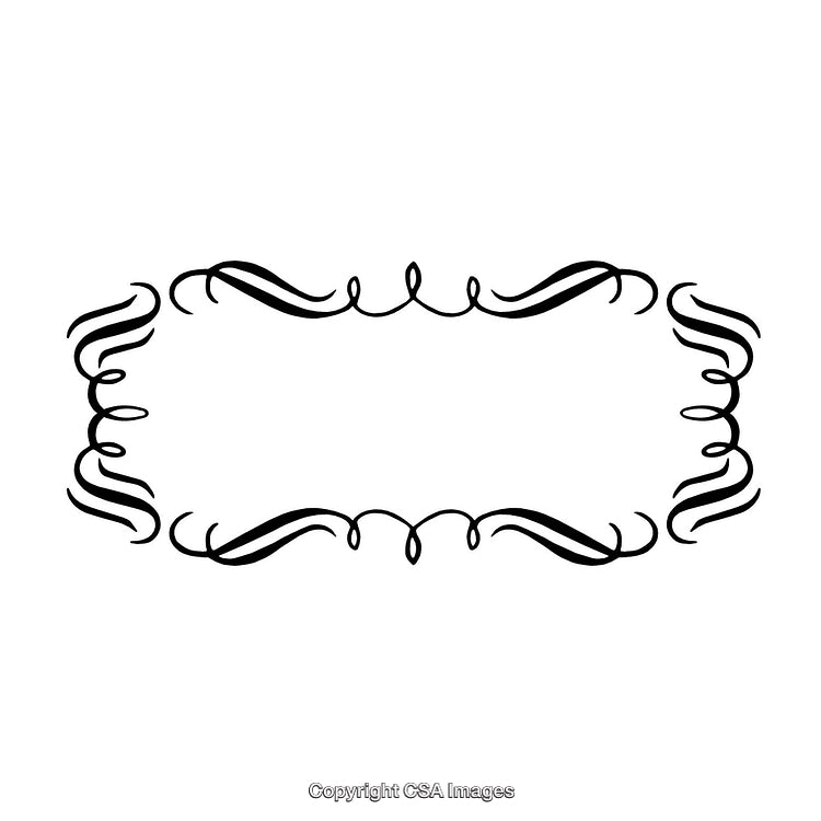 Elegant Black and White Ornamental Border Design for Cards and Invitations