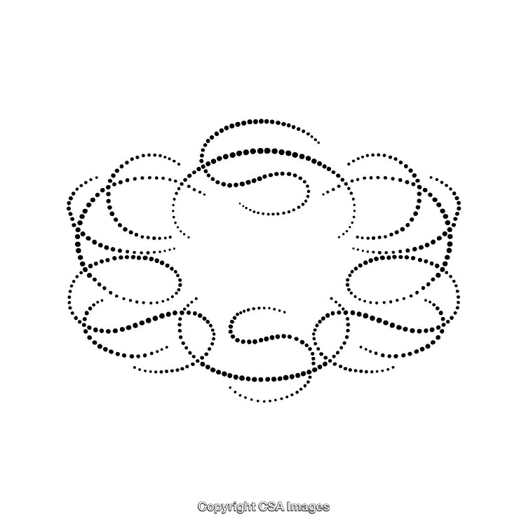 Elegant Black and White Dotted Circular Design Border