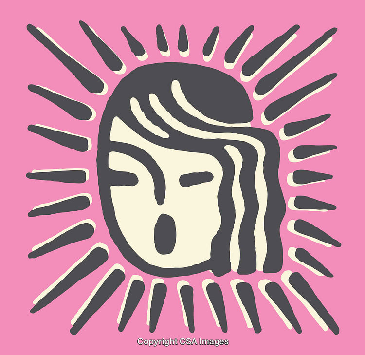 Abstract Radiant Figure Illustration in Contemporary Artistic Style
