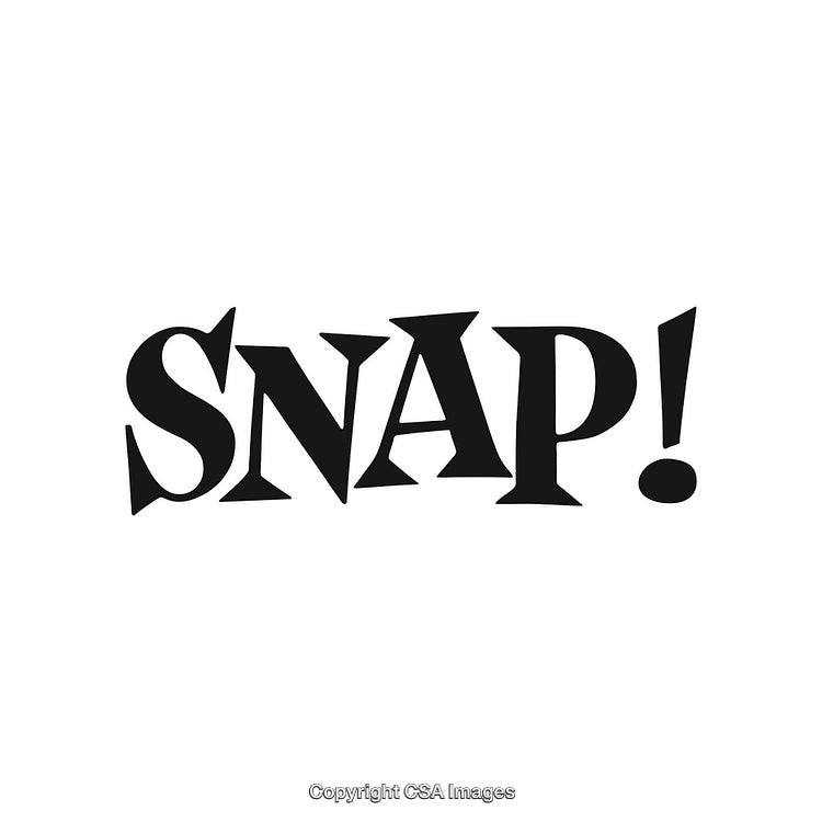 Bold Typography Design Featuring the Word Snap With Dramatic Style
