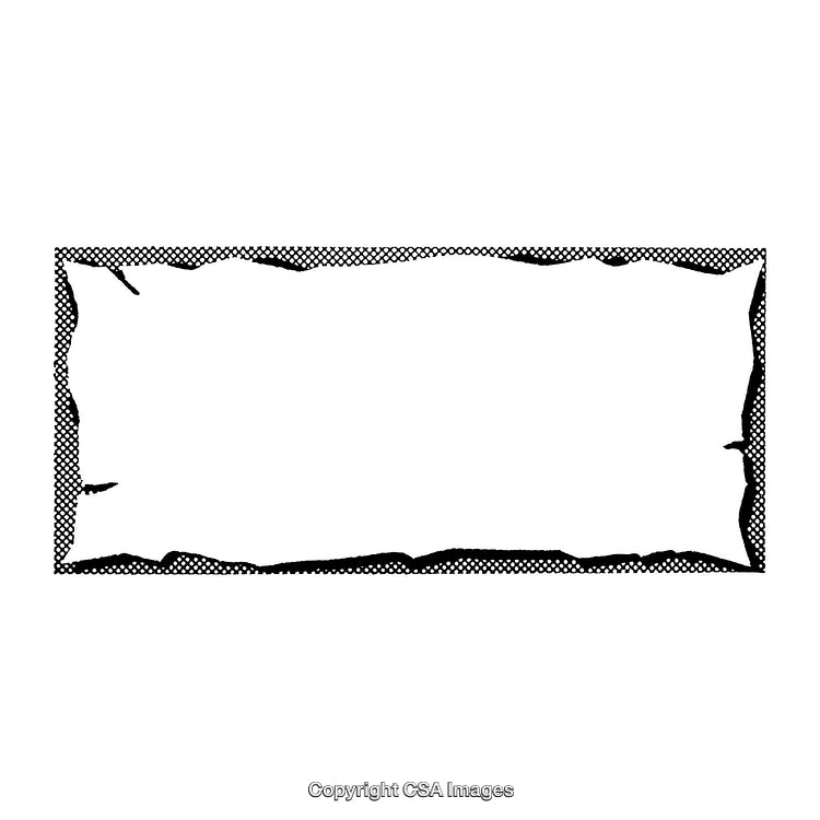 Decorative Black and White Border with Simple Artistic Design and Texture