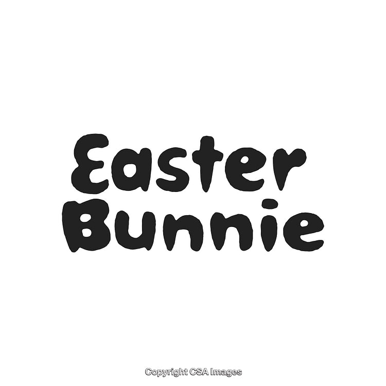 Stylized Typography of 'Easter Bunnie' with Playful Handwritten Font