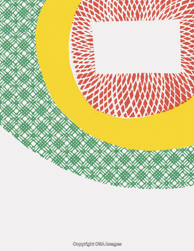 Abstract Design with Geometric Patterns and Bold Vibrant Colors