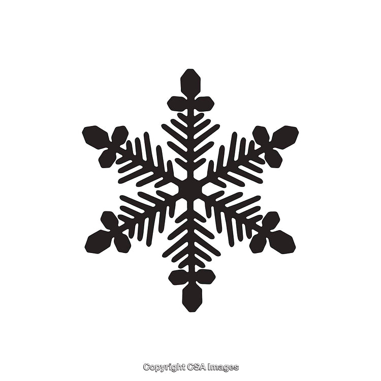 Black and White Snowflake Design for Winter and Holiday Concepts
