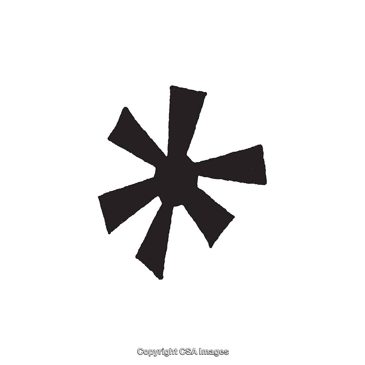 Black and White Abstract Starburst Design on White Background