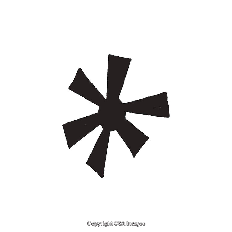Black and White Abstract Starburst Design on White Background