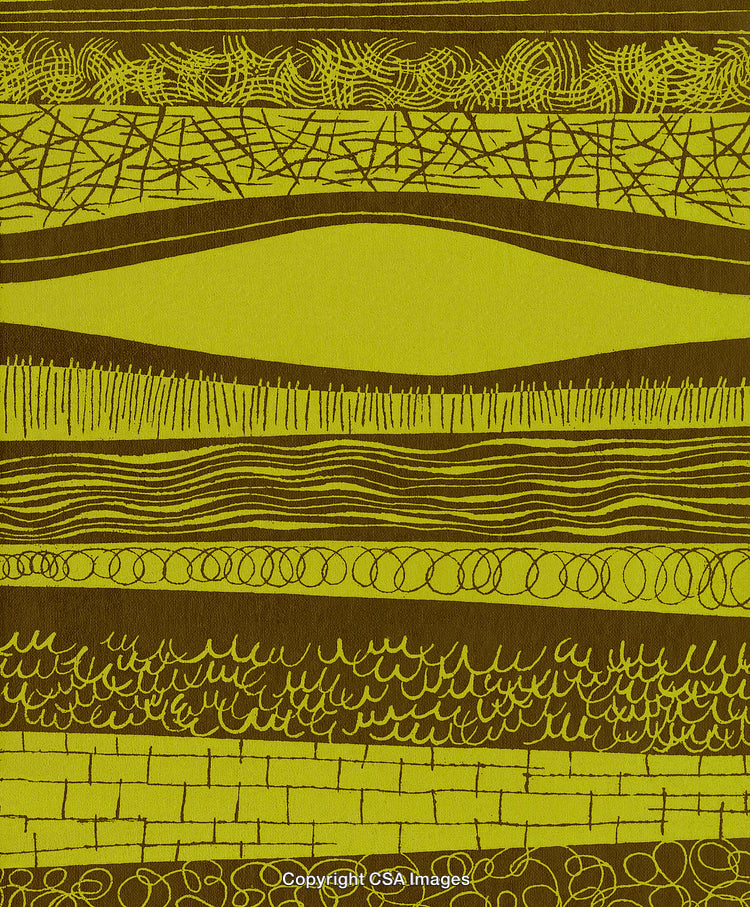 Abstract Yellow and Brown Geometric Pattern with Line and Wave Details