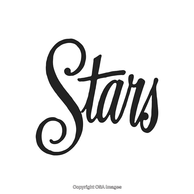Elegant Handwritten Stars Typography with Bold Script Design