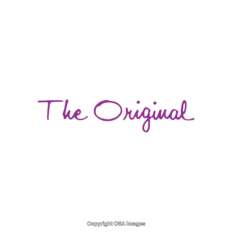 Handwritten Purple Text Depicting 'The Original' on White Background