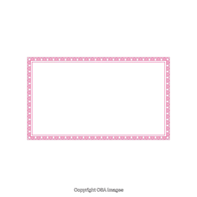 Ornate Pink Border Decoration on a White Background for Elegant Design Projects