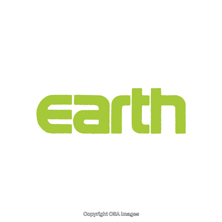 Bold Green Text Display of the Word Earth in Minimalist Style