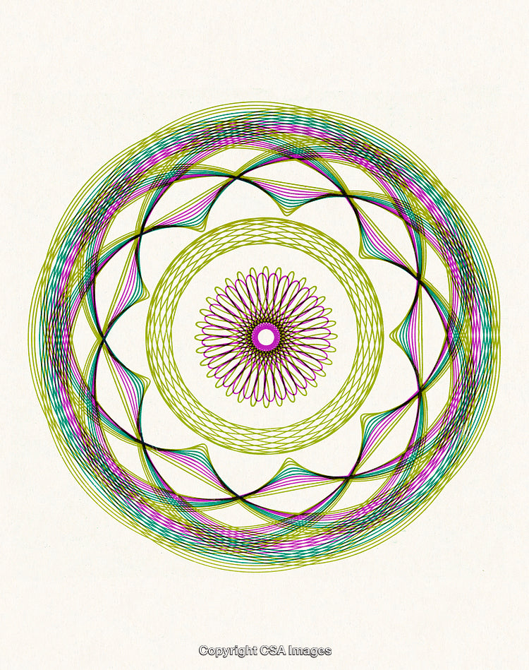 Intricate Vibrant Mandala Design with Geometric Patterns and Radiating Symmetry