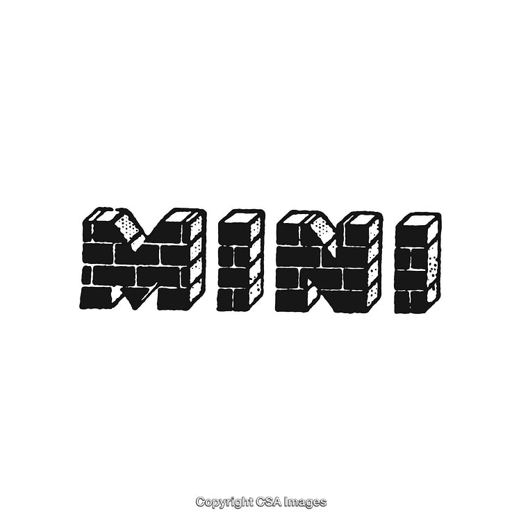 Brick Pattern Text Illustration Representing Strong Structure and Conceptual Ideas