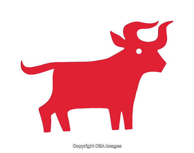 Minimalistic Red Bull Icon with Clean and Bold Design