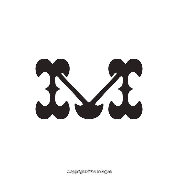 Elegant Monogram Design Featuring the Letter M in a Classic Style