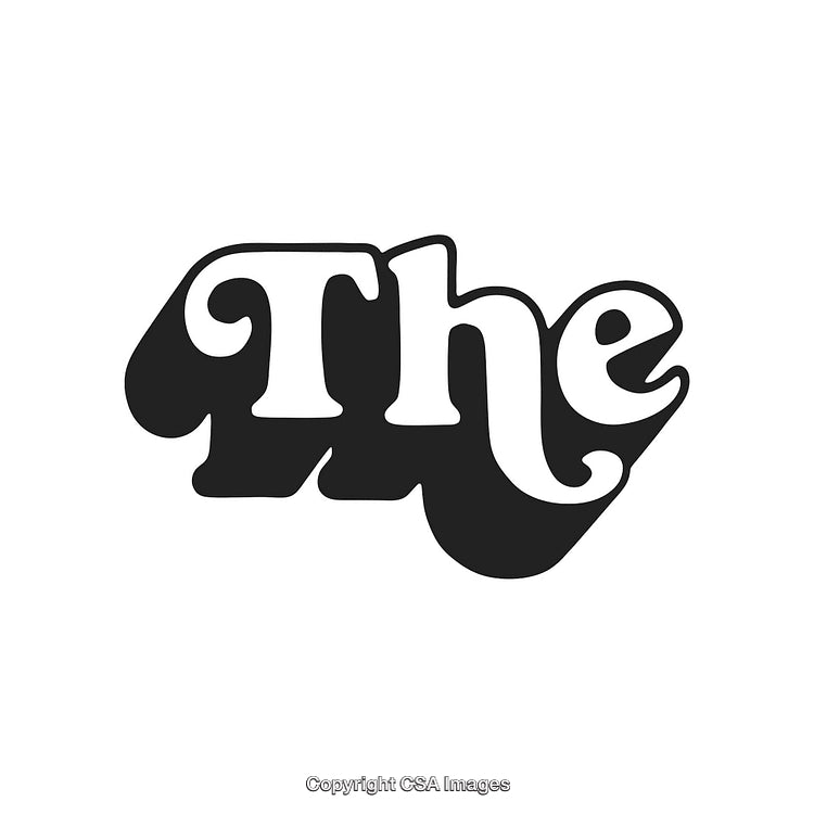 Bold Retro Typography Design Featuring the Word 'The' in Stylized Font