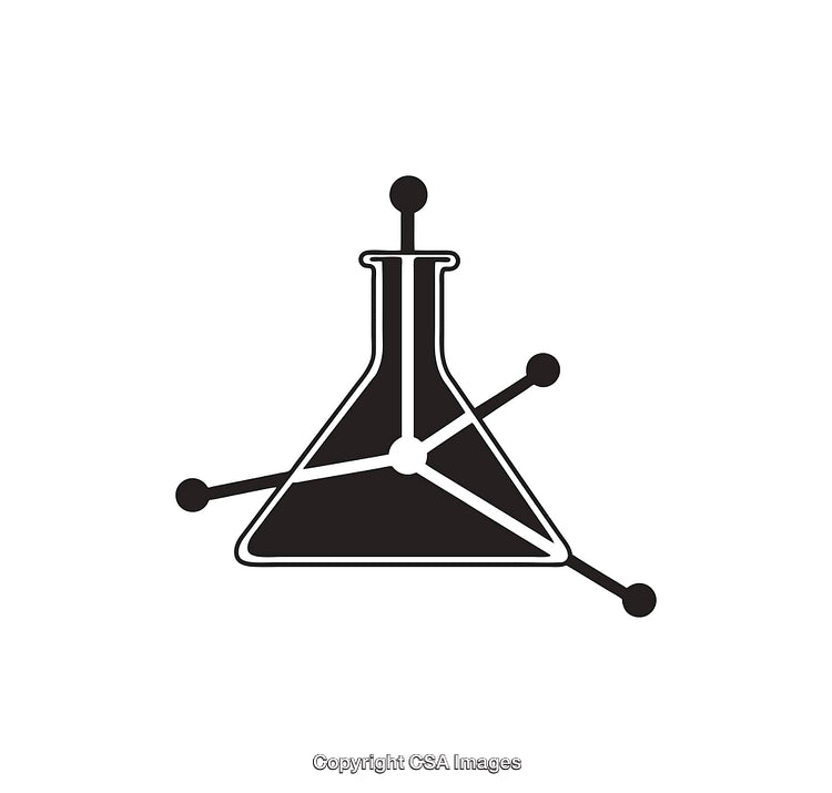 Stylized Laboratory Flask Icon Representing Chemistry and Molecular Science