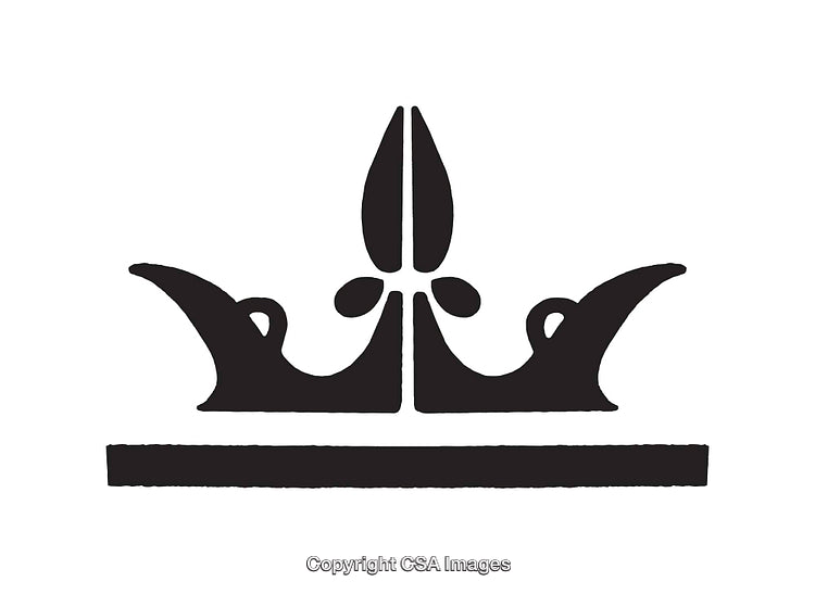 Minimalist Black and White Crown Icon Illustration