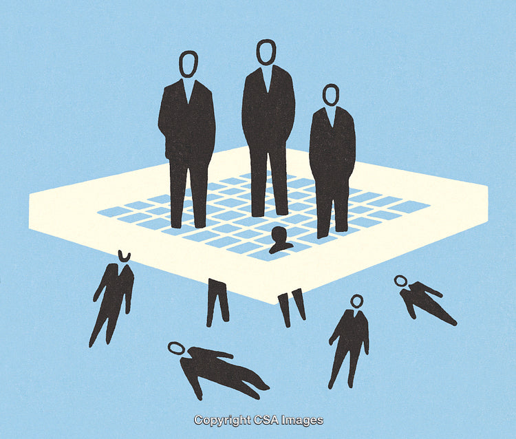 Abstract Conceptual Artwork Depicting Hierarchy and Social Structures
