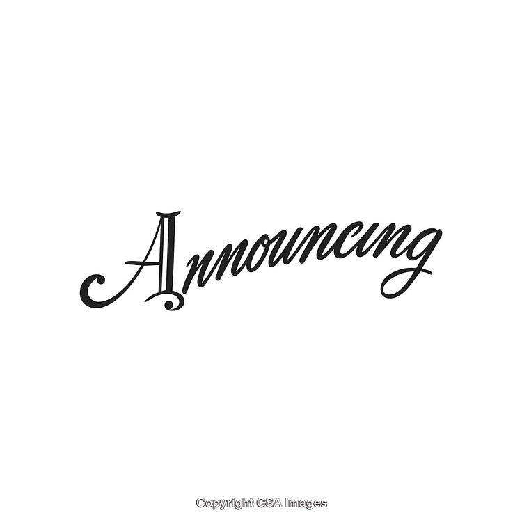 Elegant Handwritten Typography Featuring the Word 'Announcing' in Stylish Calligraphy