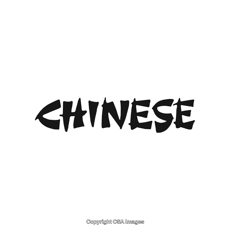 Chinese Calligraphy Style Text Design on White Background