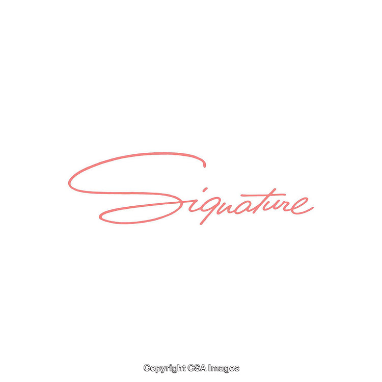 Elegant Pink Signature Design on a White Background