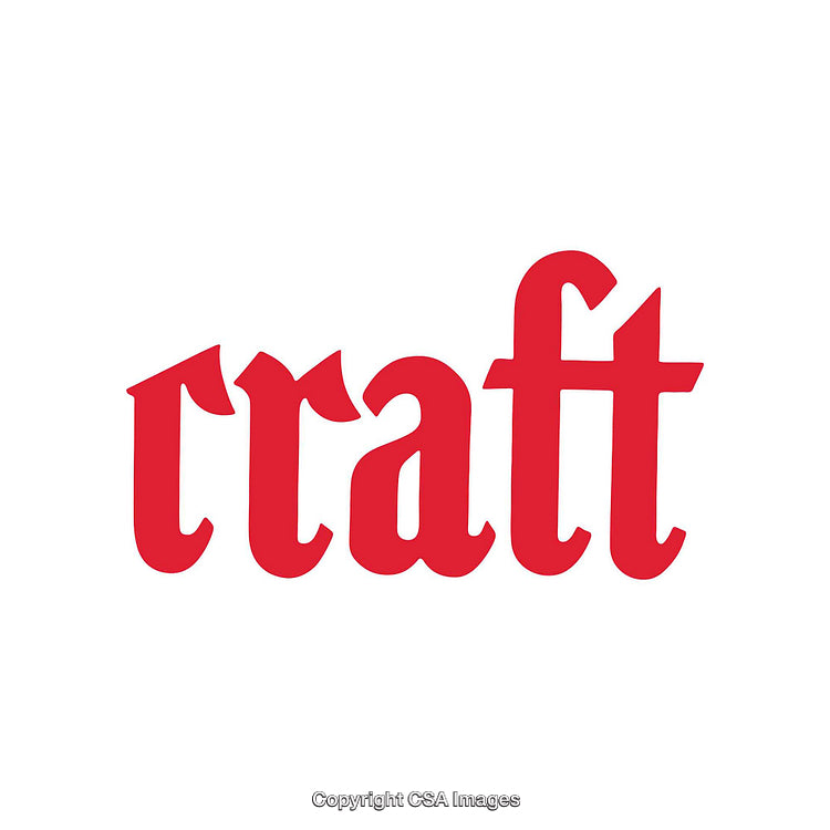 Red Craft Text Logo On a White Background for Branding Use