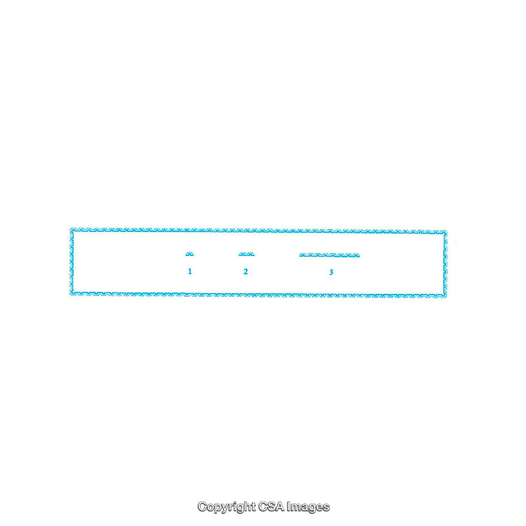 Simple Design Featuring a Blue Outline with Minimalist Numbered Elements